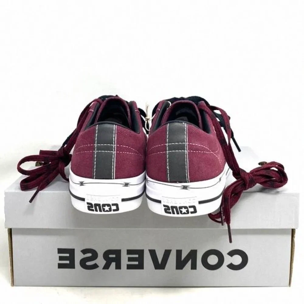 Converse One Star Pro OX Shoes Low Men's Sneakers A05091C Bordeaux Suede Skate - Picture 7 of 12